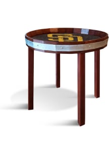 San Diego Padres 24 Inch Barrel Top Side Brown End Table