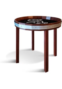 Chicago White Sox 24 Inch Barrel Top Side Black End Table