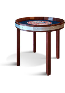 New York Yankees 24 Inch Barrel Top Side Blue End Table
