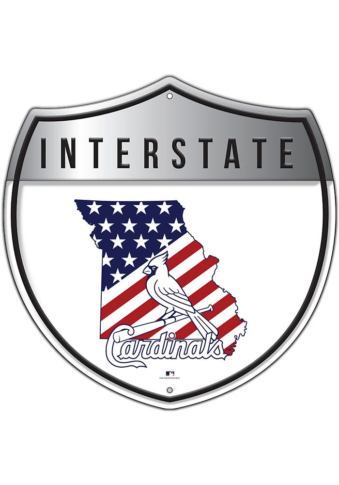 Louisville Cardinals 24 Patriotic Interstate Metal Sign