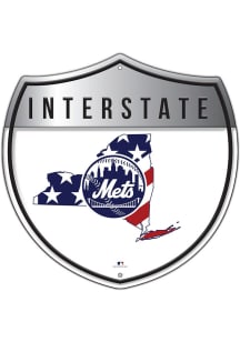 New York Mets Patriotic Interstate Metal Sign