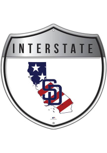 San Diego Padres Patriotic Interstate Metal Sign