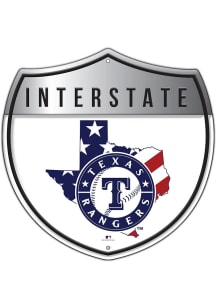 Texas Rangers Patriotic Interstate Metal Sign