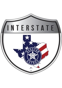 Houston Astros 12 Inch Patriotic Interstate Metal Sign