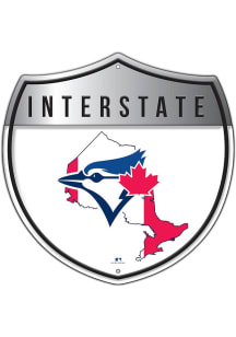Toronto Blue Jays 12 Inch Patriotic Interstate Metal Sign