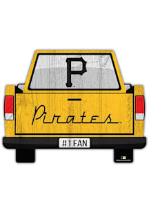 Pittsburgh Pirates Truck Back Cutout Sign - Black