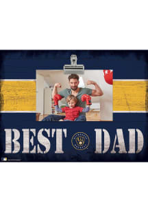 Milwaukee Brewers Best Dad Clip Picture Frame
