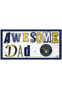 Milwaukee Brewers Awesome Dad Sign