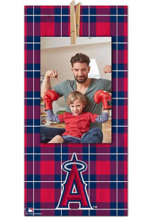 Los Angeles Angels Plaid Clothespin Sign