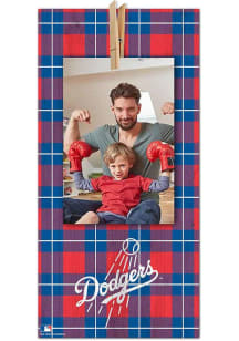 Los Angeles Dodgers Plaid Clothespin Sign