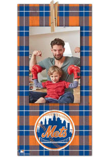 New York Mets Plaid Clothespin Sign