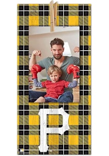 Pittsburgh Pirates Plaid Clothespin Sign - Black