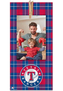 Texas Rangers Plaid Clothespin Sign