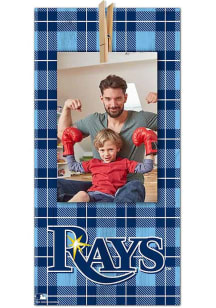 Tampa Bay Rays Plaid Clothespin Sign