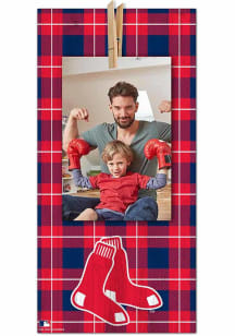 Boston Red Sox Plaid Clothespin Sign