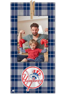 New York Yankees Plaid Clothespin Sign