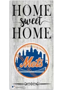 New York Mets Home Sweet Home Whitewashed Sign
