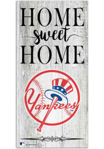 New York Yankees Home Sweet Home Whitewashed Sign