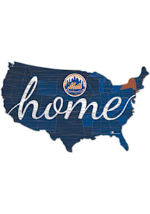 New York Mets USA Shape Cutout Sign - Blue