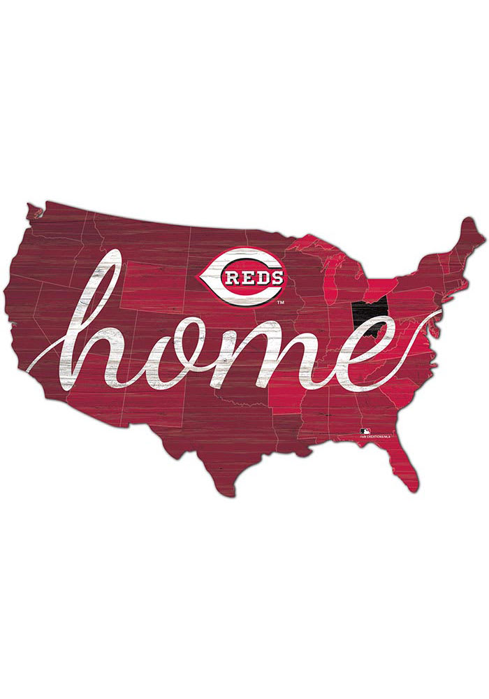 Cincinnati Reds USA Shape Cutout Sign