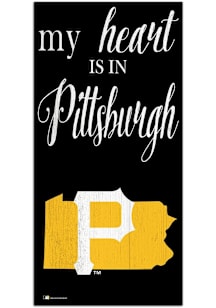 Pittsburgh Pirates My Heart State Sign - Black
