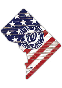 Washington Nationals 12 Inch USA State Cutout Sign