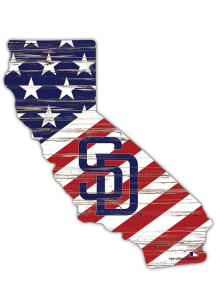 San Diego Padres 12 Inch USA State Cutout Sign
