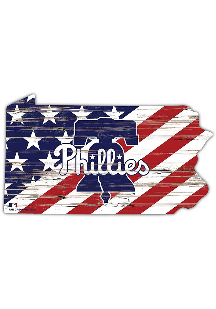 Philadelphia Phillies USA Flag Cutout Sign