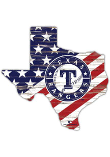 Texas Rangers 12 Inch USA State Cutout Sign