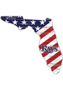Tampa Bay Rays 12 Inch USA State Cutout Sign