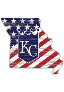 Kansas City Royals 12 Inch USA State Cutout Sign