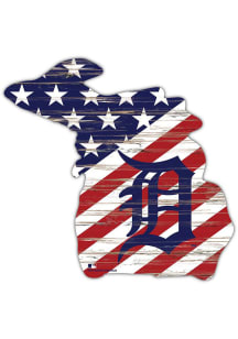 Detroit Tigers 12 Inch USA State Cutout Sign