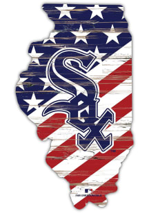Chicago White Sox 12 Inch USA State Cutout Sign