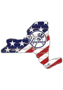 New York Yankees 12 Inch USA State Cutout Sign