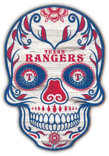 Texas Rangers 12 Inch Sugar Skull Sign
