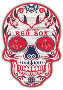 Boston Red Sox 12 Inch Sugar Skull Sign
