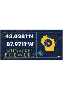 Milwaukee Brewers Horizontal Coordinate Sign