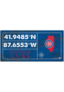 Chicago Cubs Horizontal Coordinate Sign