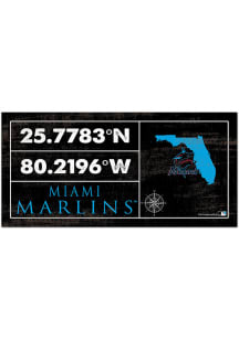 Miami Marlins Horizontal Coordinate Sign