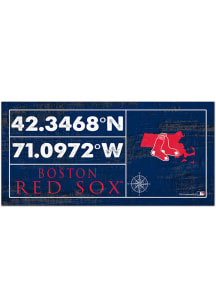 Boston Red Sox Horizontal Coordinate Sign