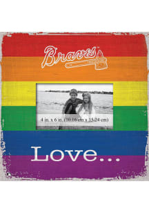 Atlanta Braves Love Pride Picture Frame