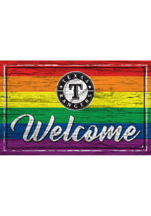 Texas Rangers Welcome Pride Sign