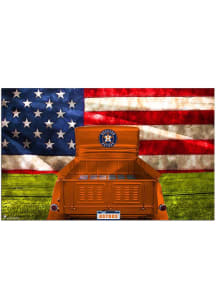 Houston Astros Patriotic Retro Truck Sign