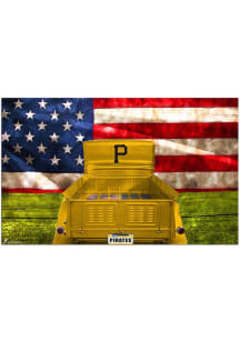 Pittsburgh Pirates Patriotic Retro Truck Sign