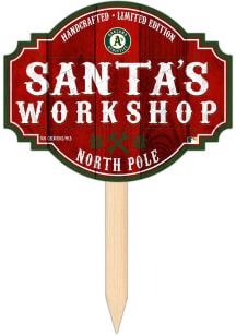 Oakland Athletics Santa Workshop Sign
