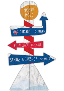 Chicago Cubs Holiday Direction Yard Sign