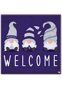 Colorado Rockies Welcome Gnomes Sign - Purple
