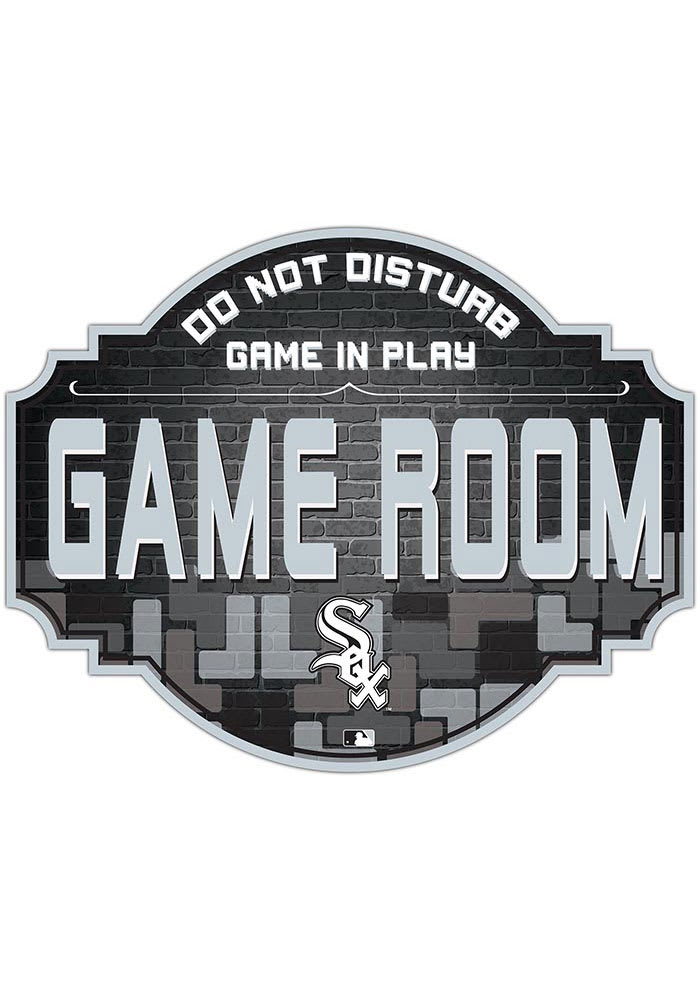 Chicago White Sox 12 Inch Game Room Tavern Sign BLACK