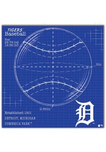 Detroit Tigers Ball Blueprint Sign