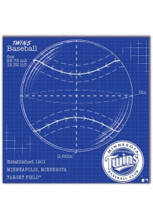 Minnesota Twins Ball Blueprint Sign